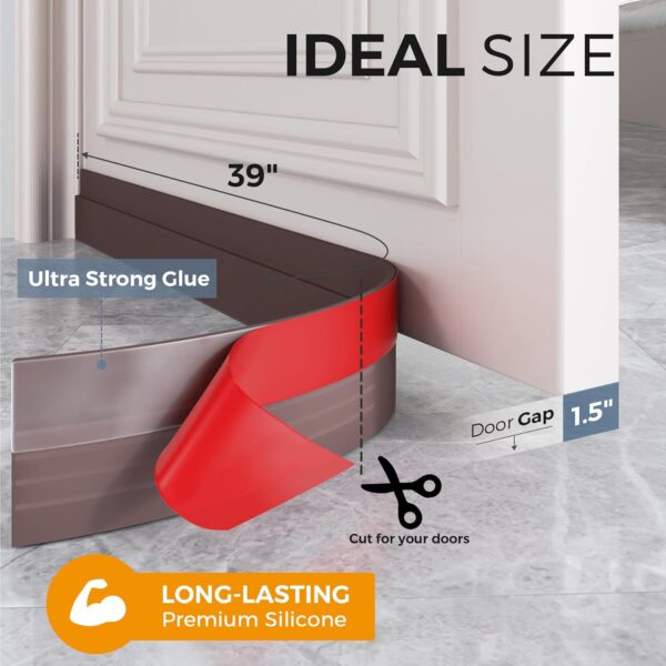 GroTheory 2 Pack Door Draft Stopper 39 L Under Door Draft Blocker Brown